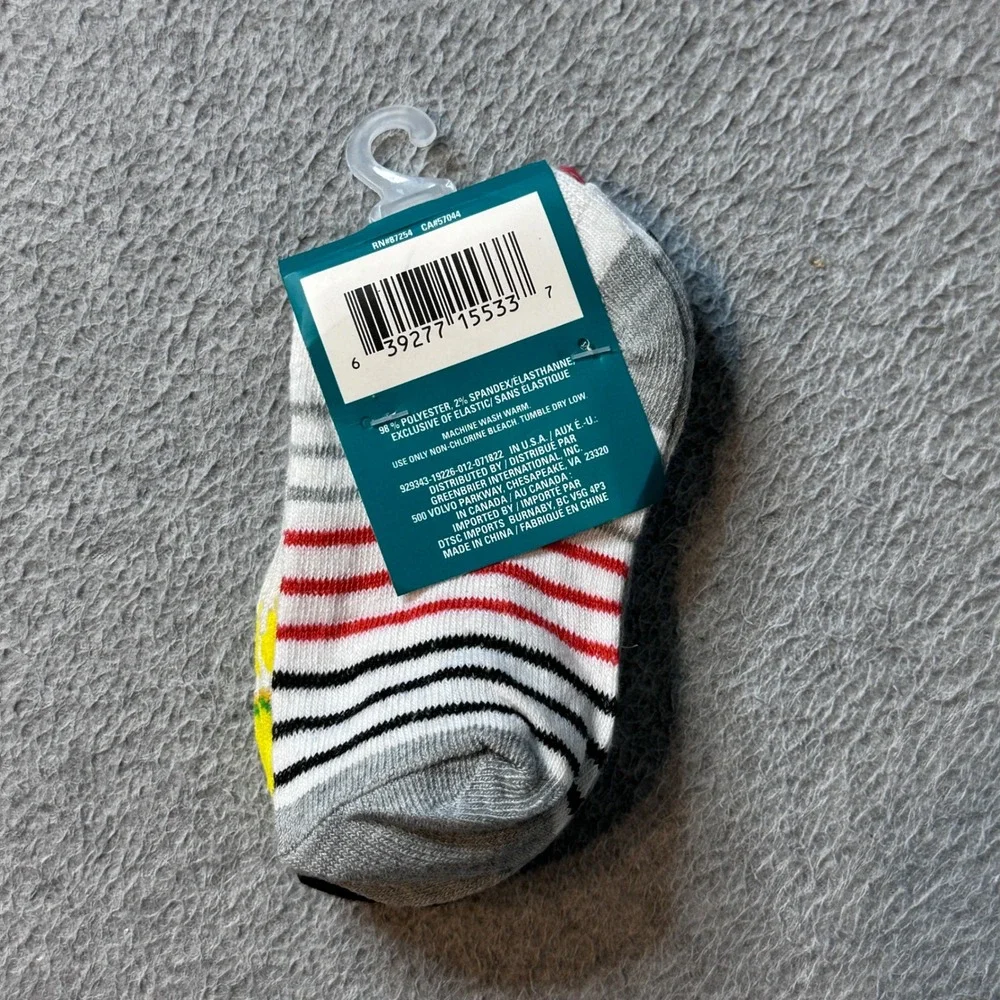 Juncture Low Cut Socks Kids 1-7 Multicolor Taco Stripes 3 Pairs Pack Novelty